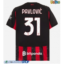 Maglie da calcio AC Milan Strahinja Pavlovic #31 Prima Maglia 2025-26 Manica Corta